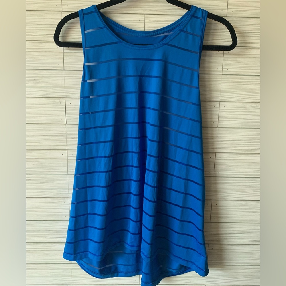 Avia sheer striped athletic tank top